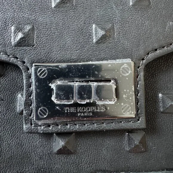 The Kooples Emily Small Bag in Black Stud-Effect Leather – NWT - Picture 5 of 8